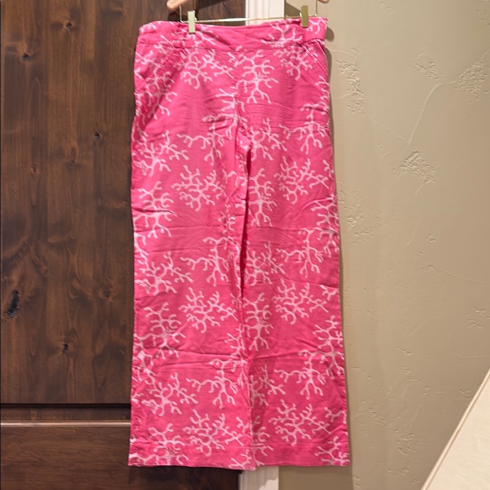 Lilly Pulitzer Pink Coral Wide Leg Pants